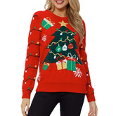 Lesmart Christmas Tree Knit Ugly Christmas Sweater
